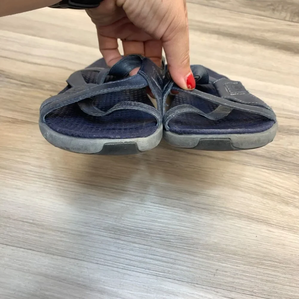 Womens Size 9 Merrell Agave Navy Leather Sandals Strappy Slingback Ankle Outdoor - Picture 5 of 11